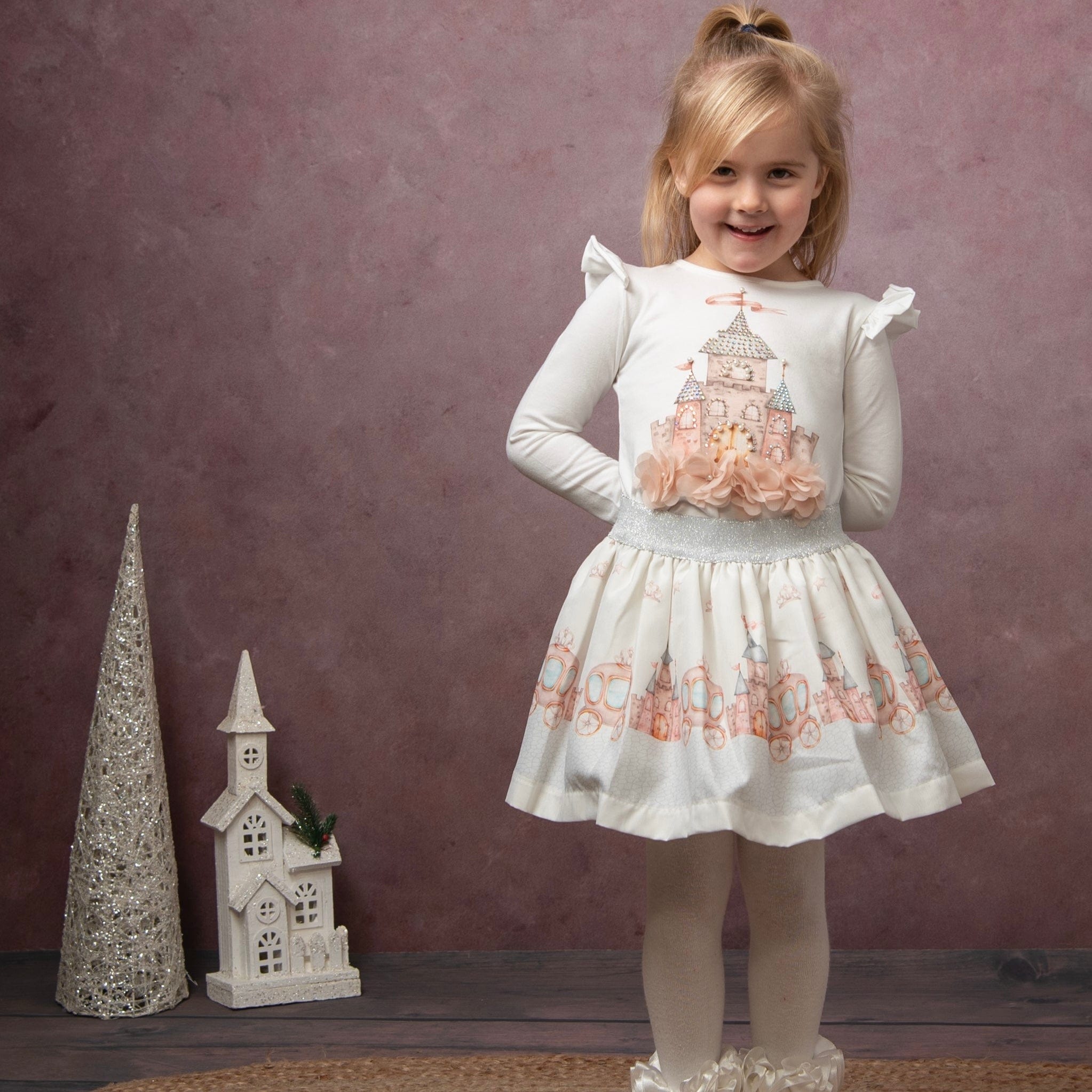 CARAMELO KIDS - Castle Skirt Set - Mink