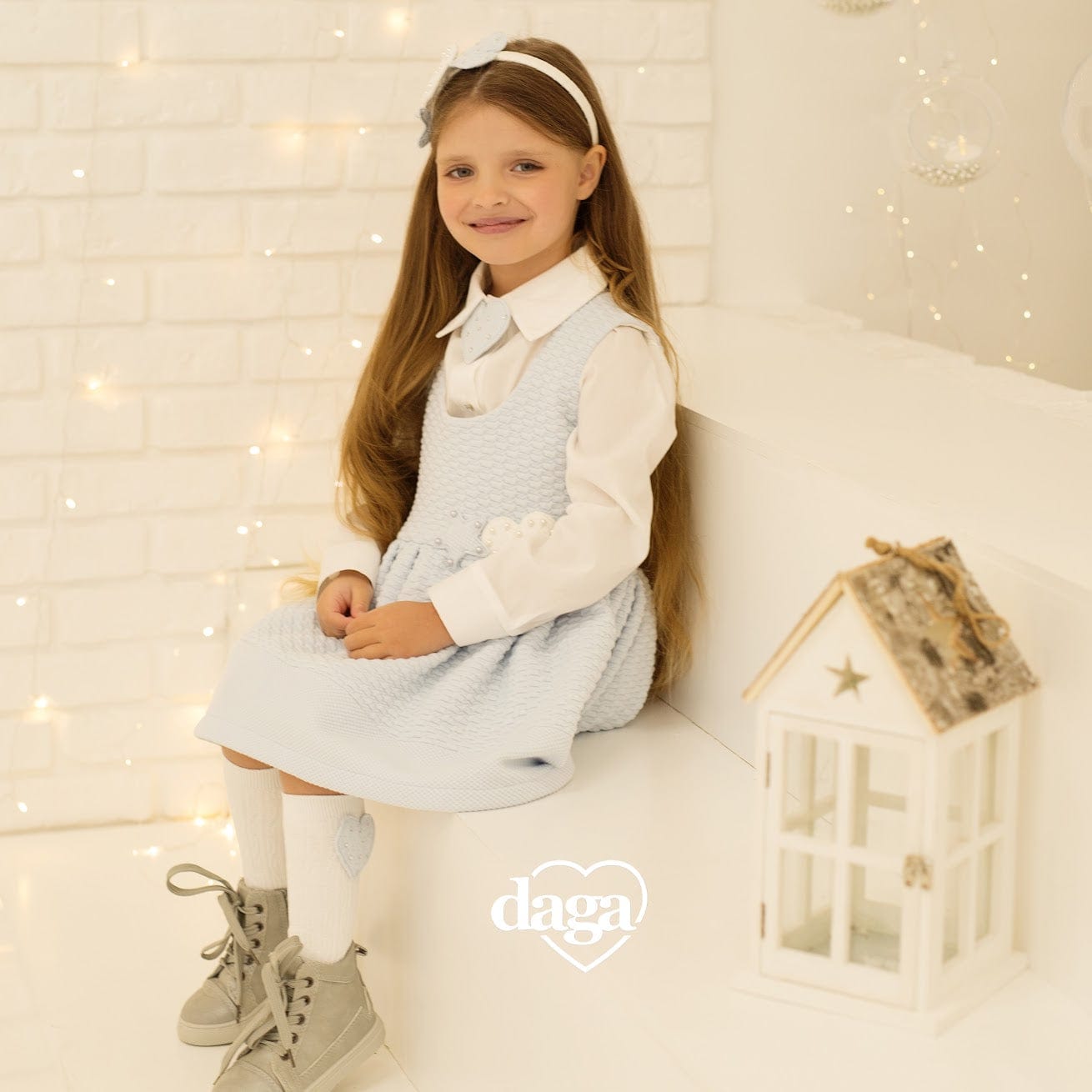 Daga - Into The Blue Pinafore Set - Blue