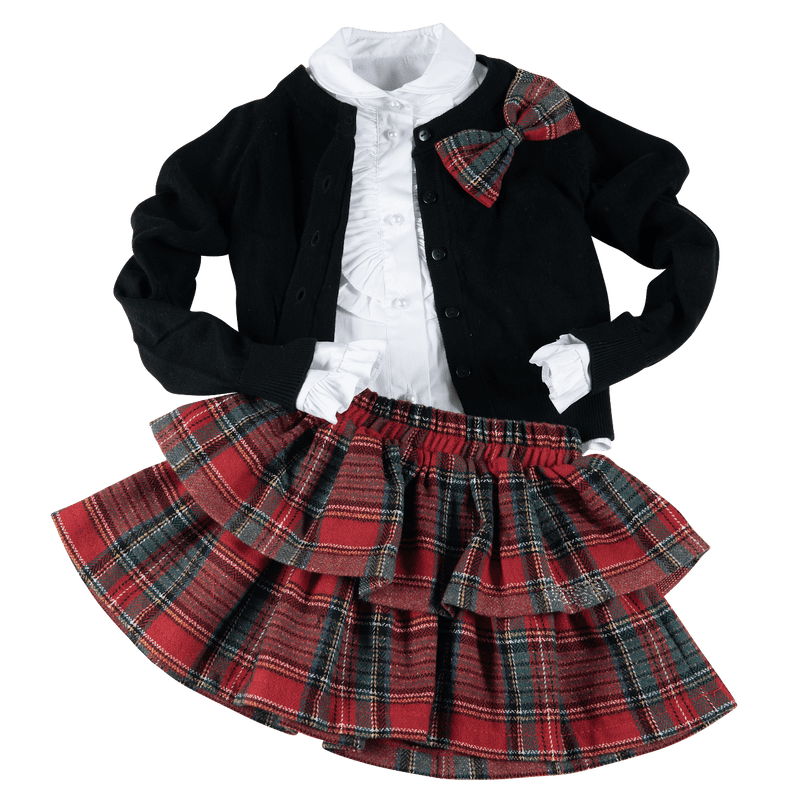 Christmas plaid top skirt in spanish