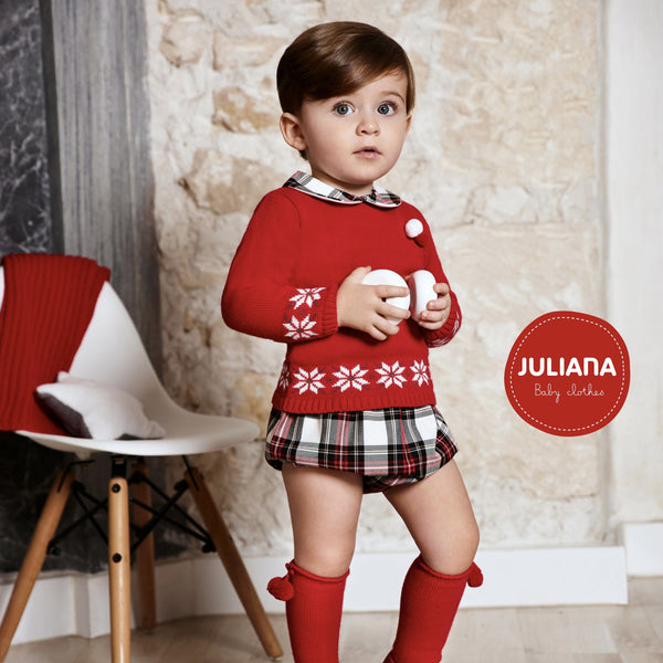 Juliana - Two Piece Snowflake Set - Red