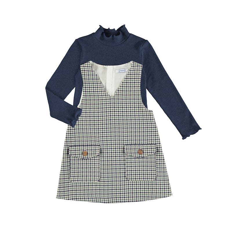 MAYORAL - Pinafore Dress Set - Navy