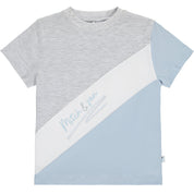 MITCH & SON - Ace Diagonal Signature T Shirt - Grey