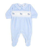 Rapife - Velour Rocking Horse Babygrow - Blue