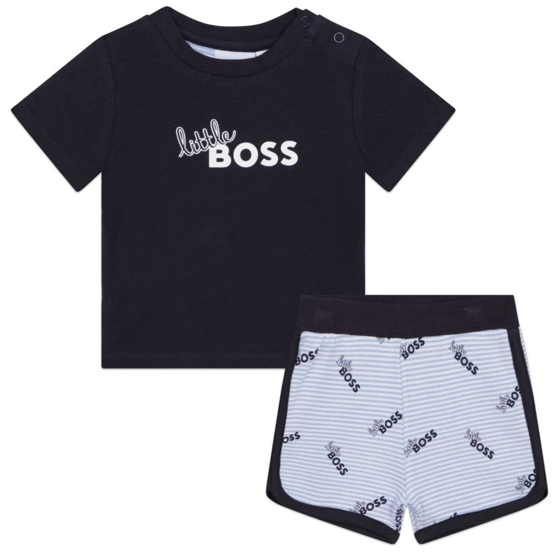 HUGO BOSS - Little Boss Logo Short Set - Blue