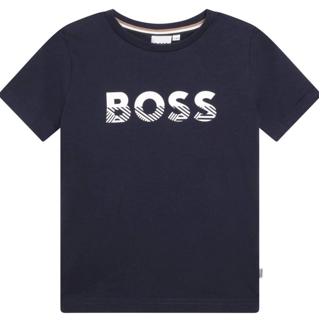 HUGO BOSS - Large Logo T Shirt -  Navy