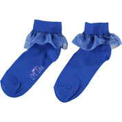 A DEE - Frill Ankle Sock - Bright Blue