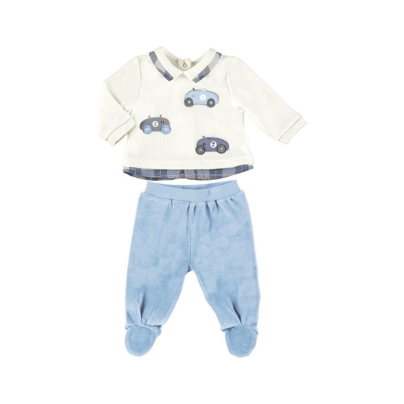 MAYORAL - Cars Velour Set - Blue