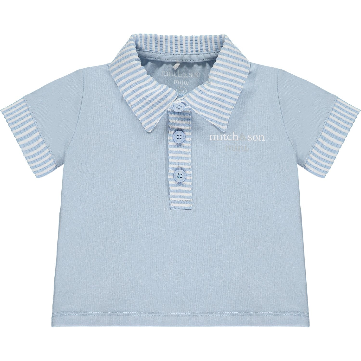 MITCH & SON - Dylan Mini Polo Short Set - Pale Blue