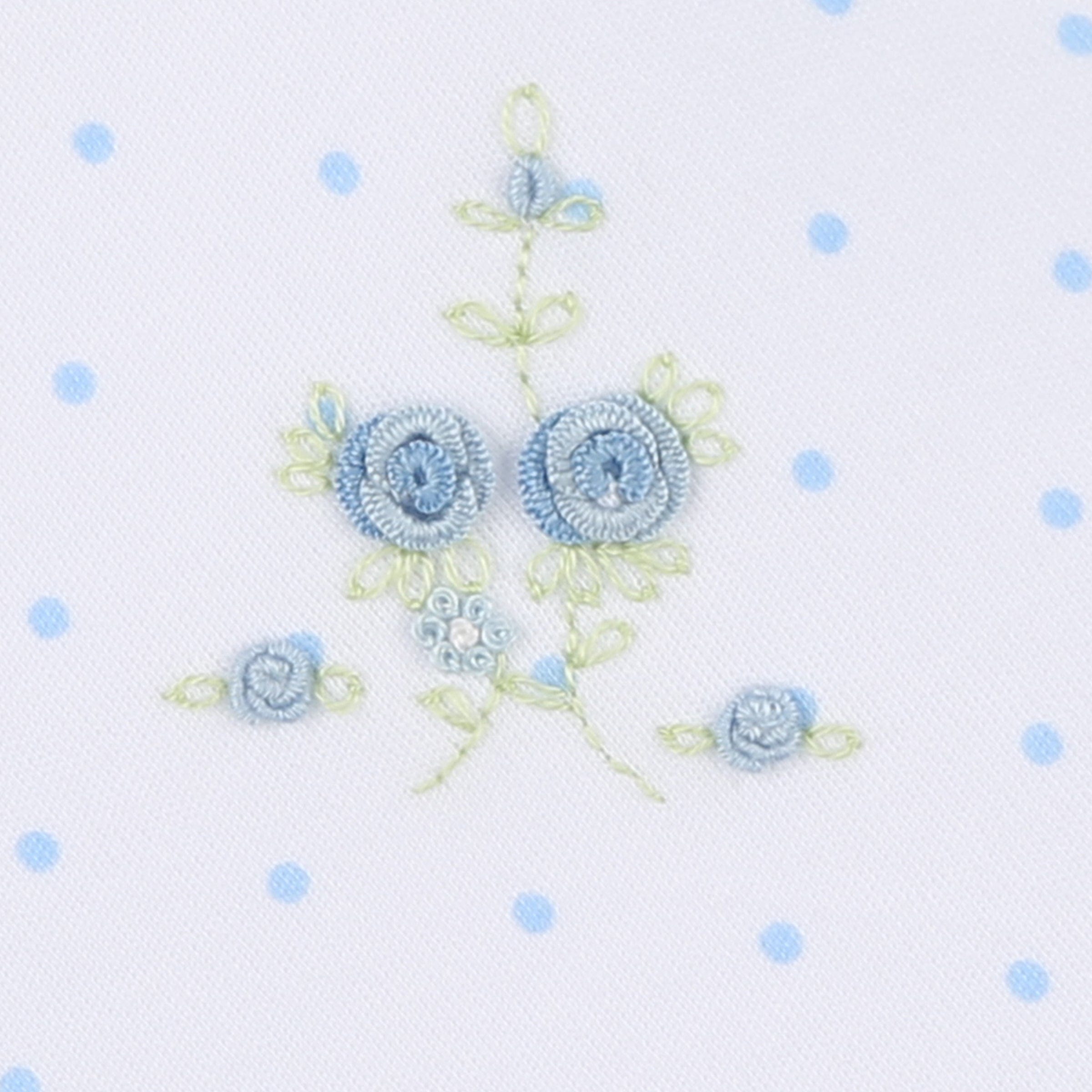 MAGNOLIA BABY - Anna’s Embroidered Bib - Blue
