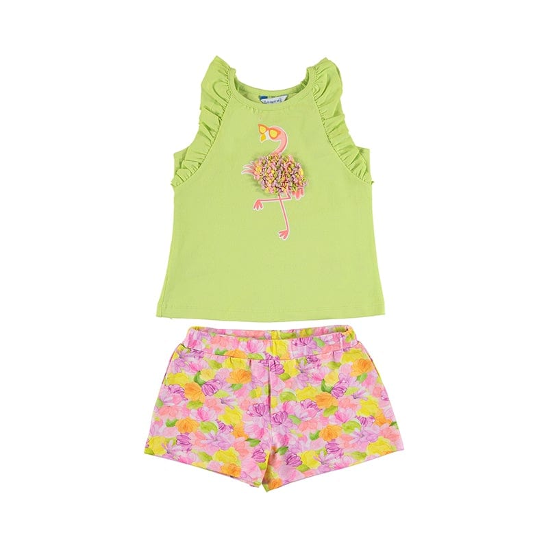 MAYORAL - Flamingo Short Set - Lime