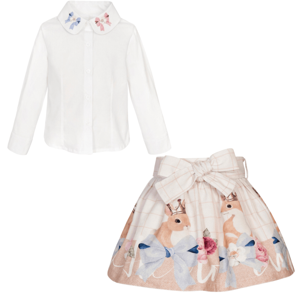BALLOON CHIC - Squirrel  Skirt Set  - Tan