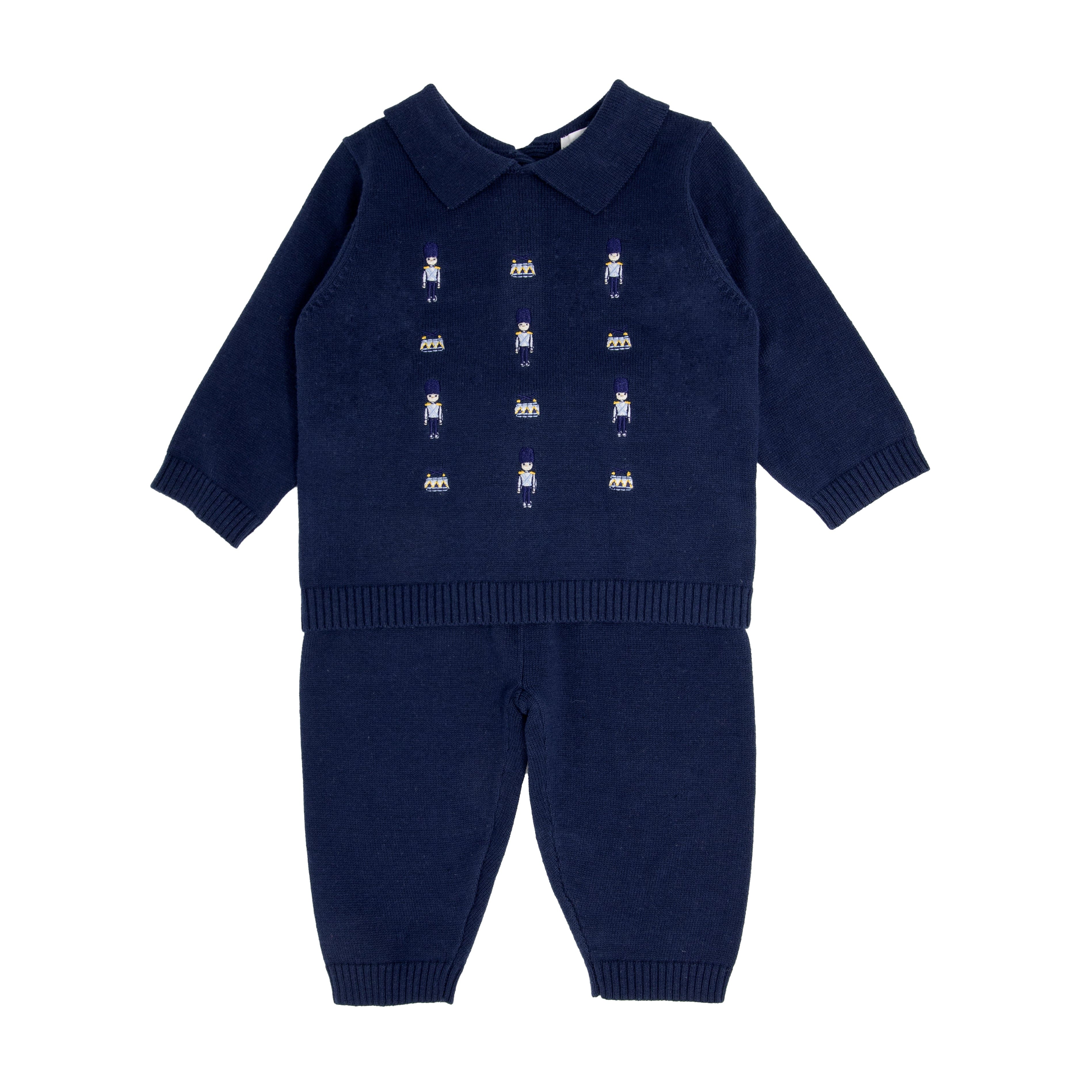 BLUES BABY -  Knit Solider Two Piece - Navy