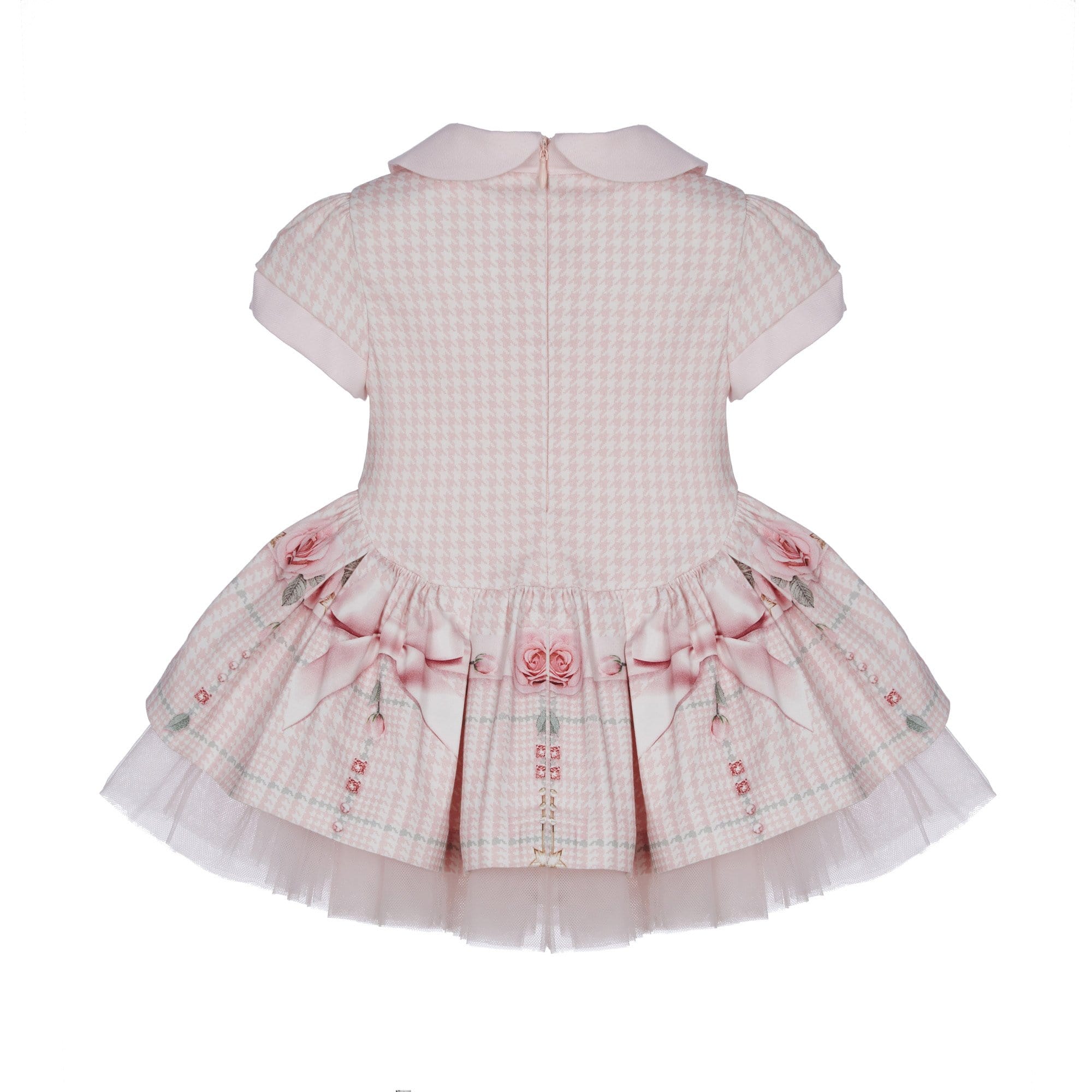 LAPIN HOUSE - Dog Tooth Tule Dress - Pink