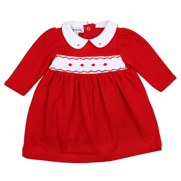 MAGNOLIA BABY - Natalie Smocked Dress Set - Red