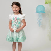 CARAMELO KIDS - Mermaid Skirt Set - Mint