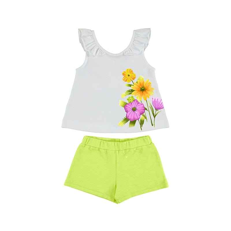 MAYORAL - Flower Short Set - Lime