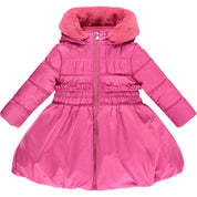 A DEE - Sally Faux Fur Hooded Star Jacket - Pink Glaze