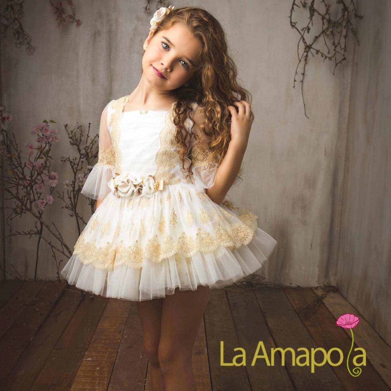 LA AMAPOLA - Mimosa Dropwaist Dress - Cream