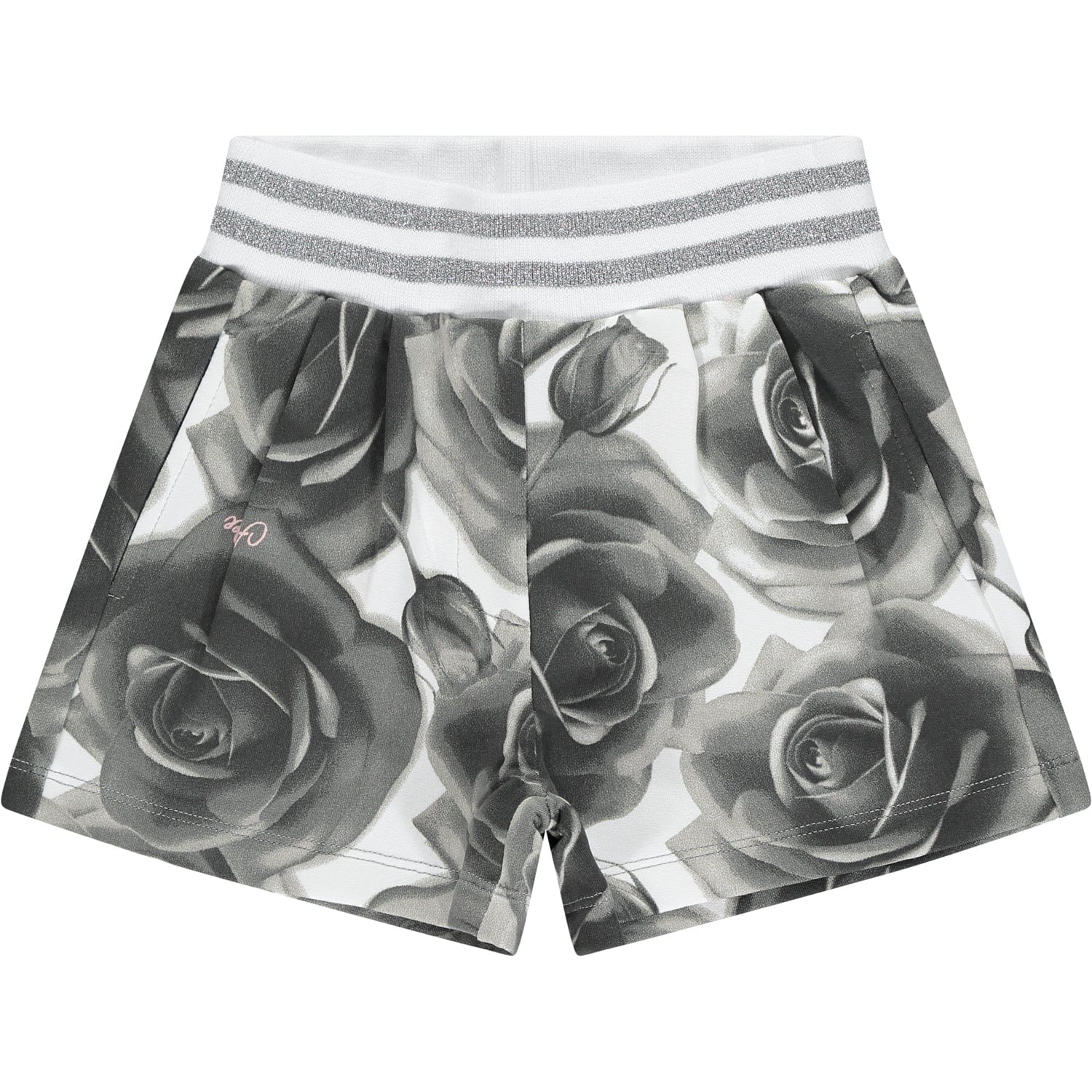 A DEE - Tallulah & Tonia Rose Print Short Set - Dark Grey