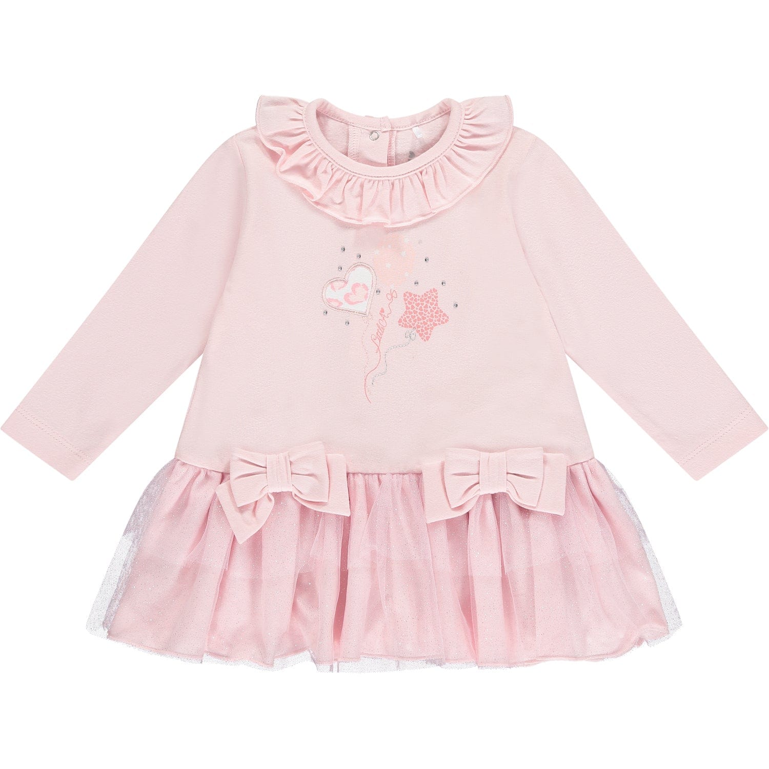 LITTLE A - Enya Tule Frill Dress - Baby Pink