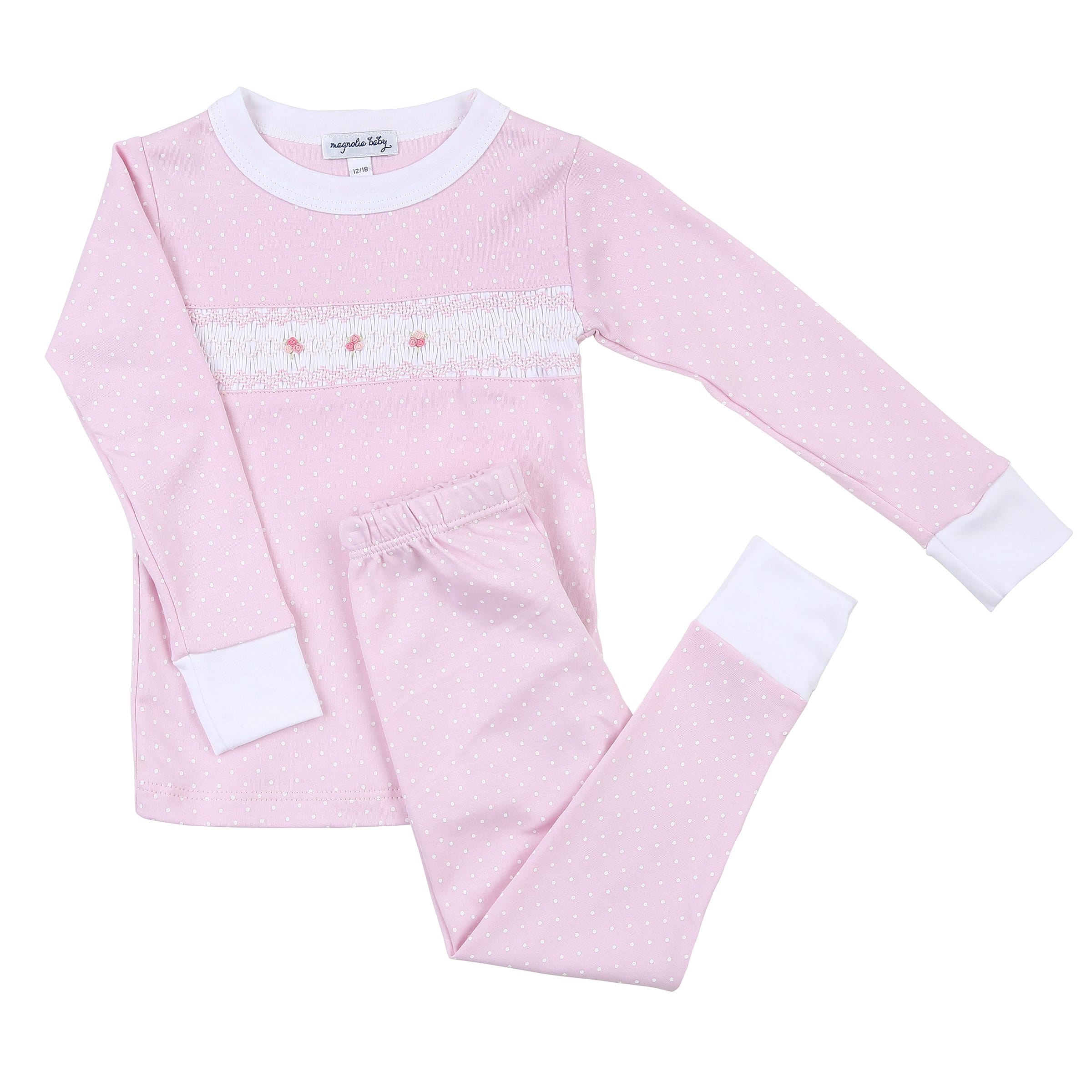 MAGNOLIA BABY - Layla Smocked Pyjamas - Pink