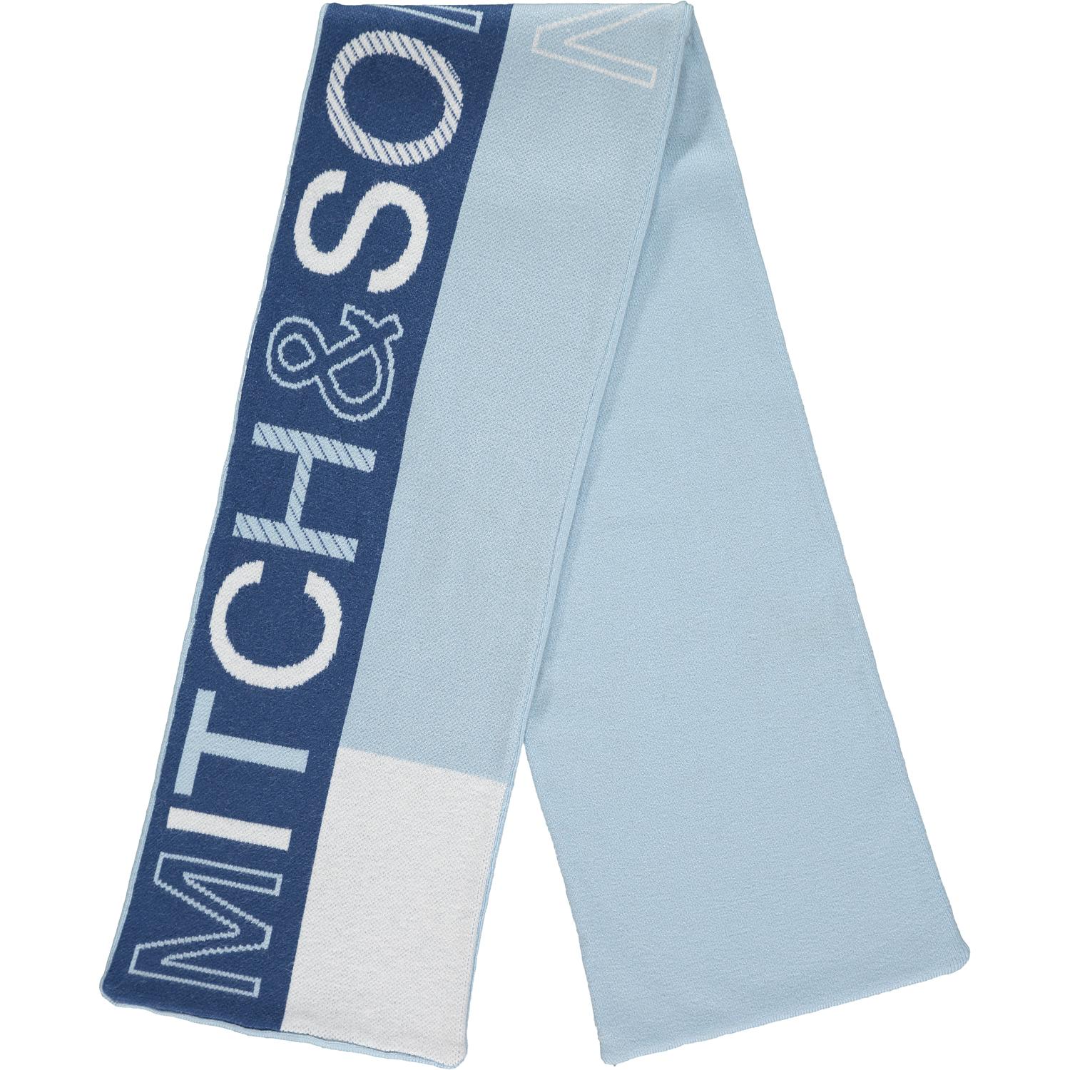MITCH & SON - Colour Block Knitted Scarf - Blue