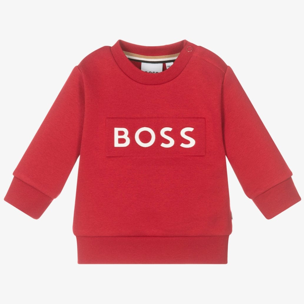 HUGO BOSS - Logo Sweatshirt -  Red