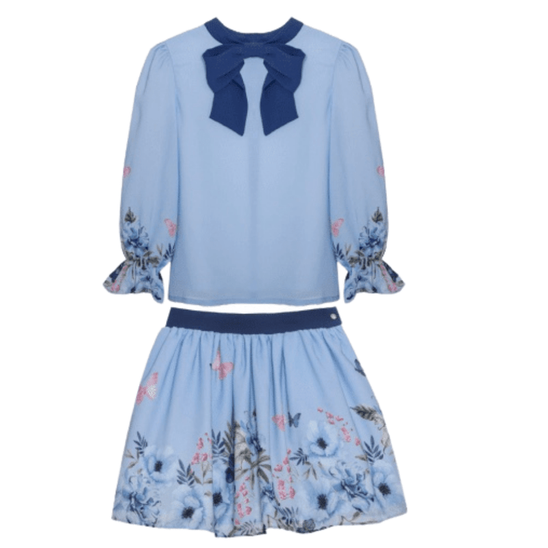 PATACHOU - Butterfly Skirt Set - Blue