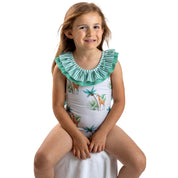 MEIA PATA - Seychelles Giraffe Print Swimsuit - Green