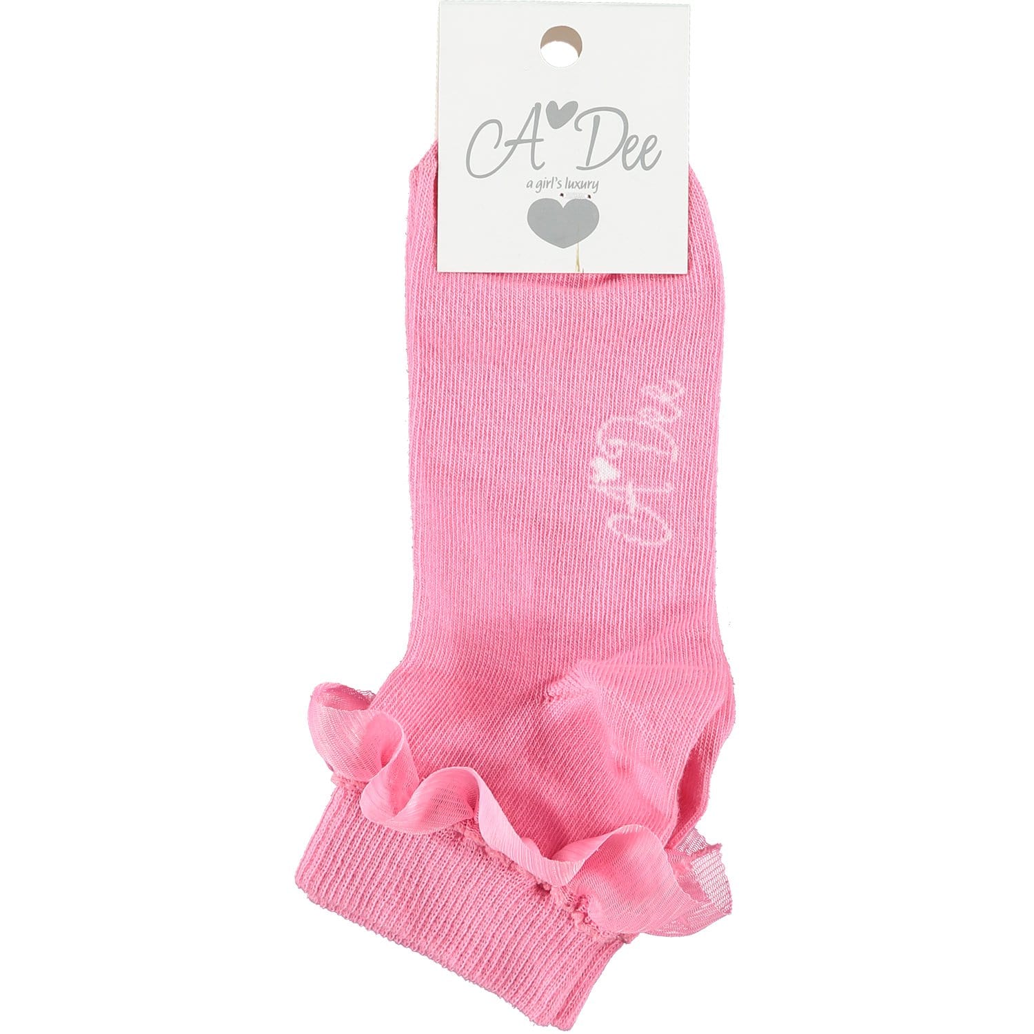 A DEE - Frill Ankle Sock - Candy Pink