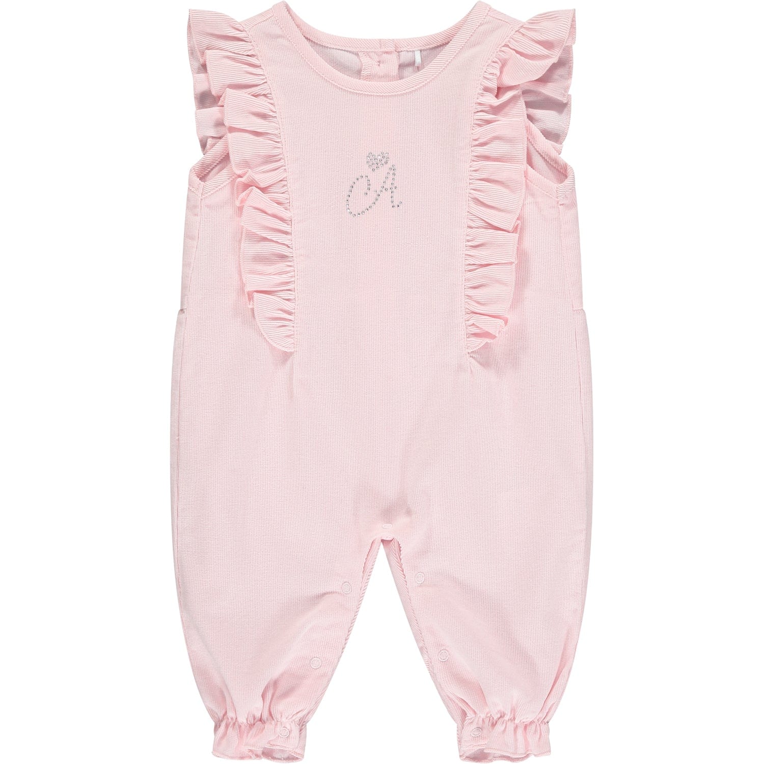 LITTLE A - Elizabeth Baby Cord Dungaree Set - Baby Pink