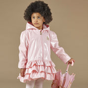 A DEE - Poppy Frill Raincoat - Pale Pink