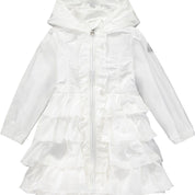 A DEE - Frill Hooded Jacket - White
