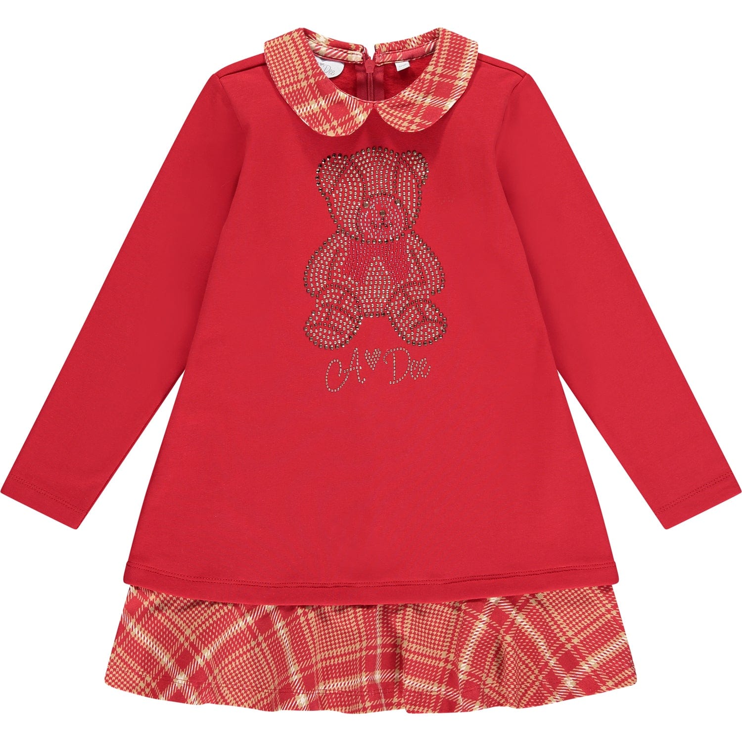 A DEE - Maria Check Teddy Dress - Red