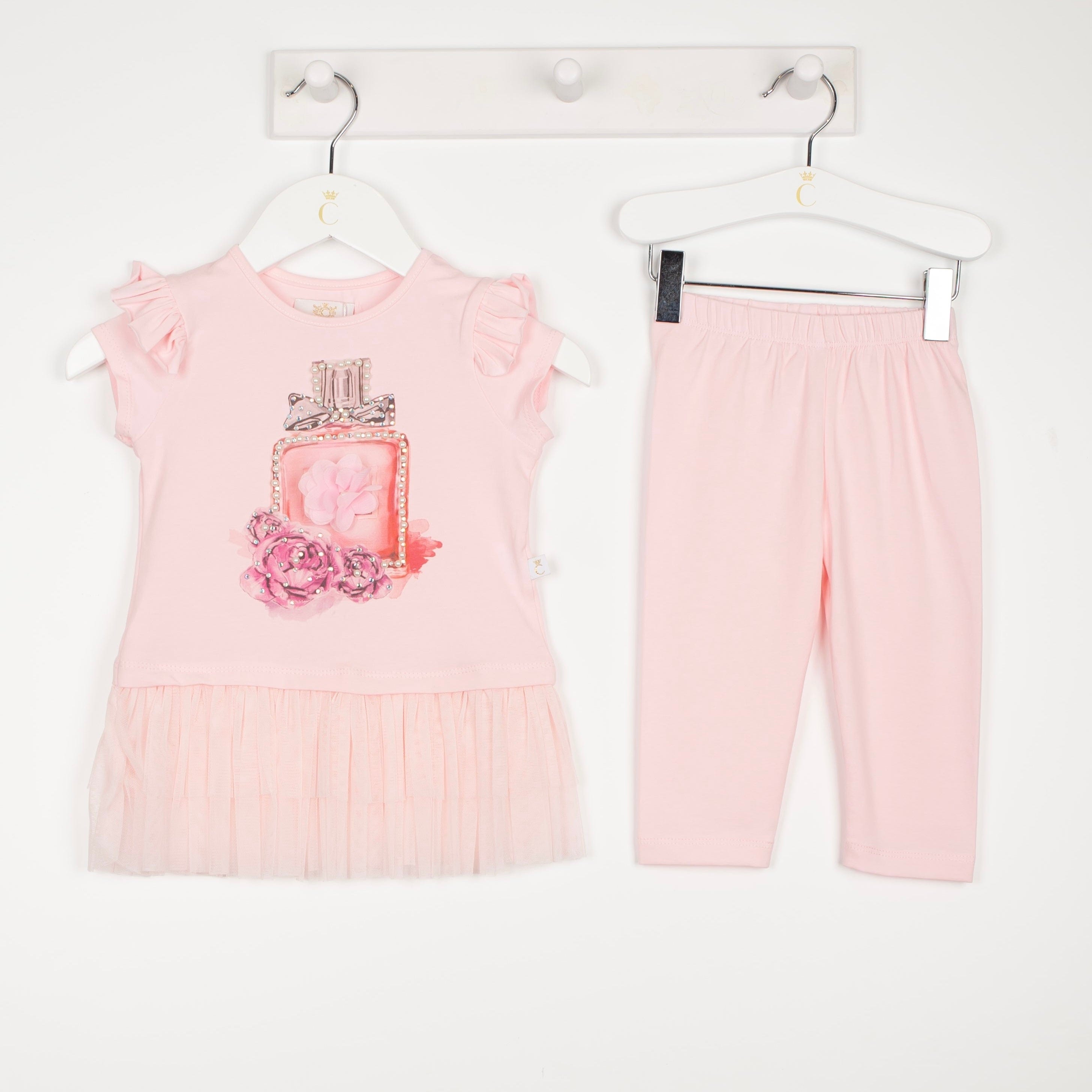 CARAMELO KIDS - Perfume Bottle Legging Set - Pink