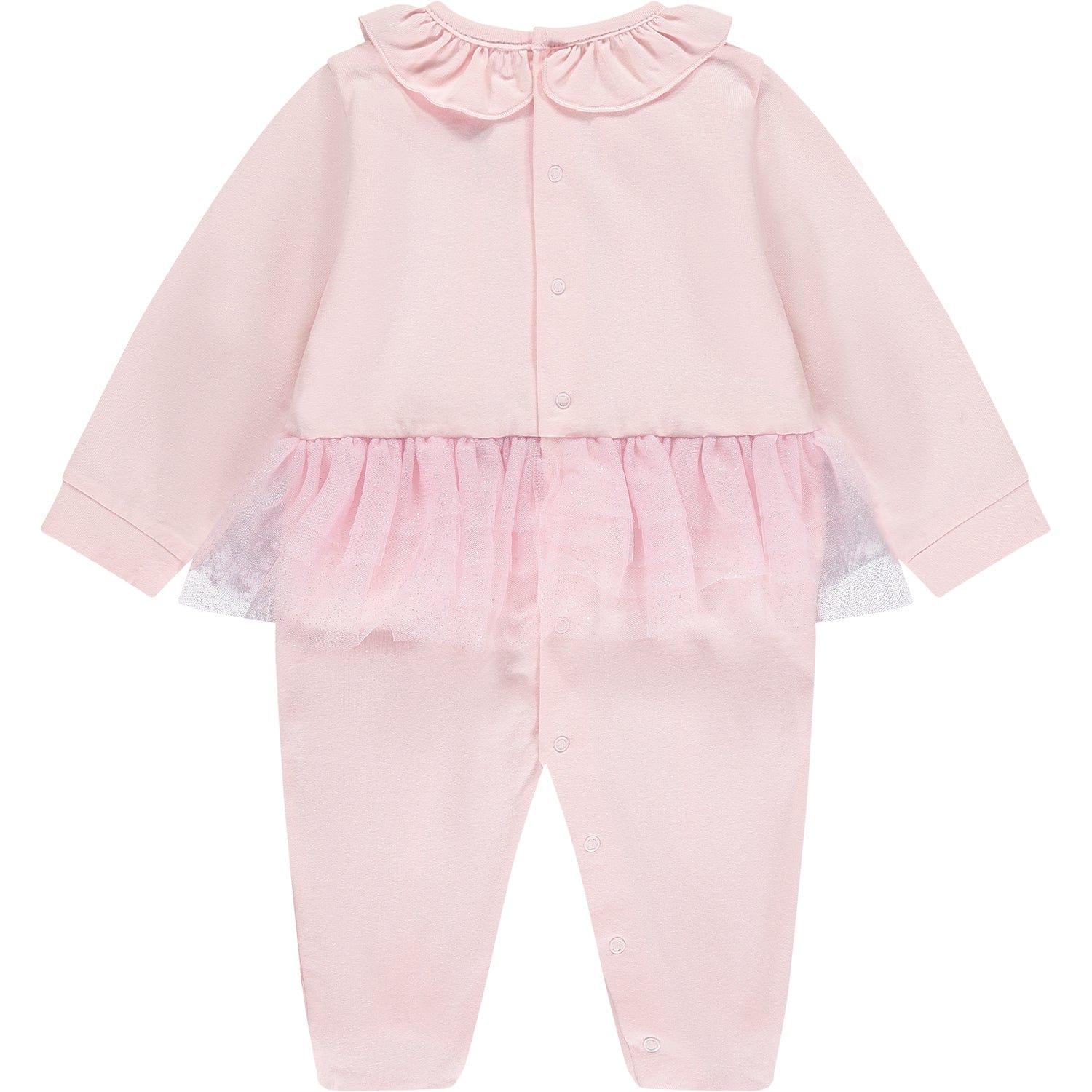 LITTLE A - Eve Tule Babygrow - Baby Pink