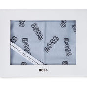 HUGO BOSS - Knit Logo Tricot Blanket - Pale Blue