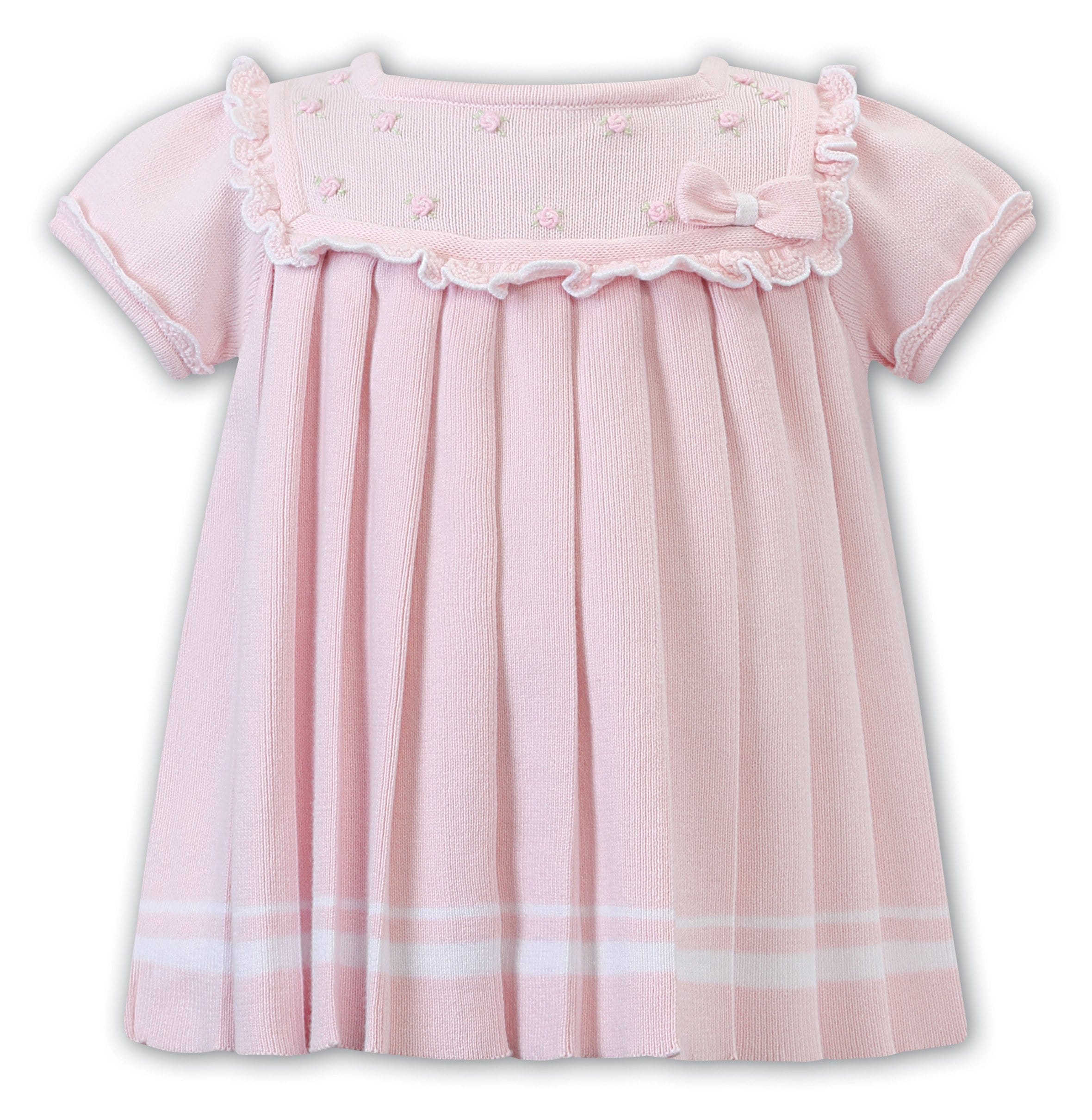SARAH LOUISE - Cotton Pleated Dress - Pink