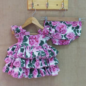 NINI ROSE - Rose Baby Dress Set & Bonnet