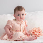 CARAMELO KIDS - Smocked Baby Set - Peach