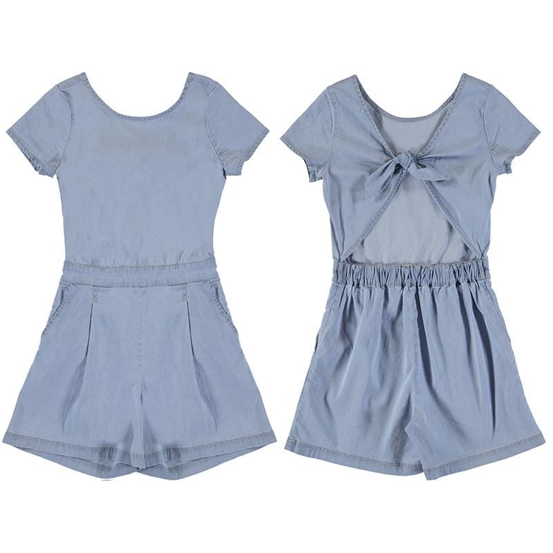 MAYORAL - Denim Playsuit - Blue