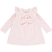 LITTLE A - Estella Leopard Print Dress - Baby Pink