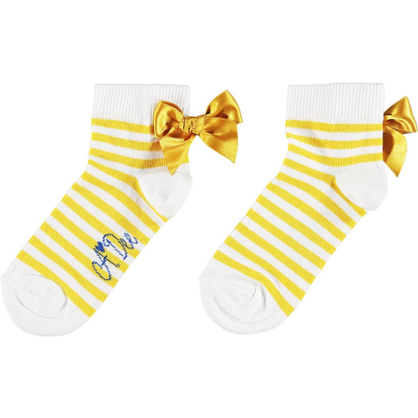 A Dee - Stripe Ankle Socks - Lemon
