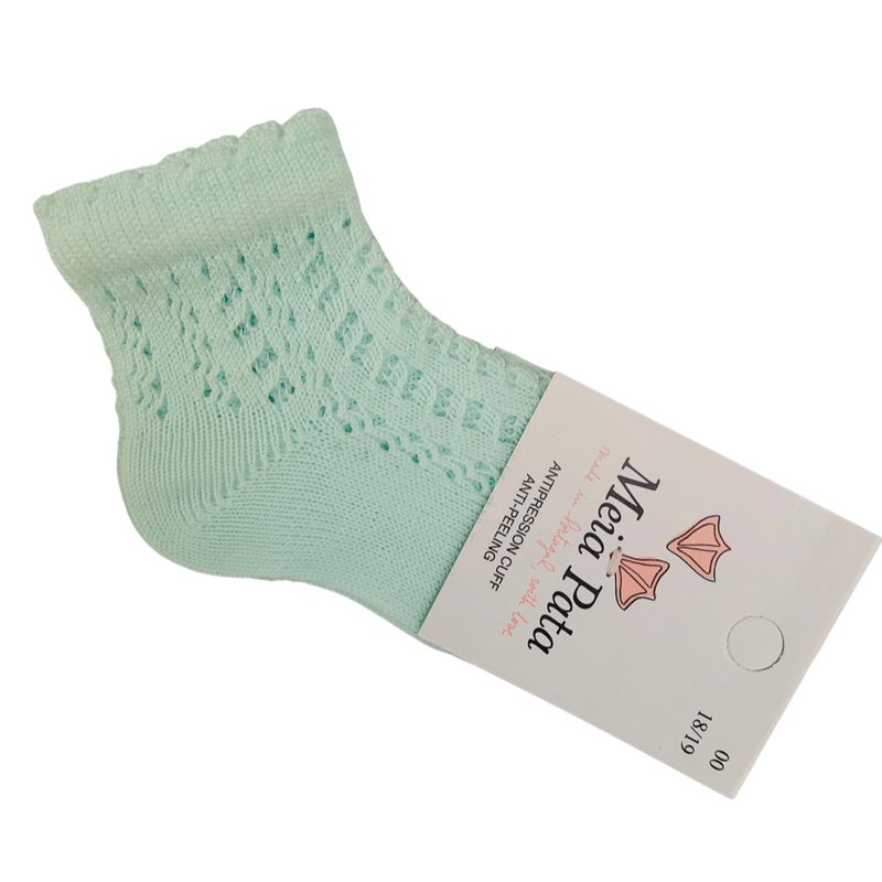 MEIA PATA - Open Knit Ankle Sock - Mint