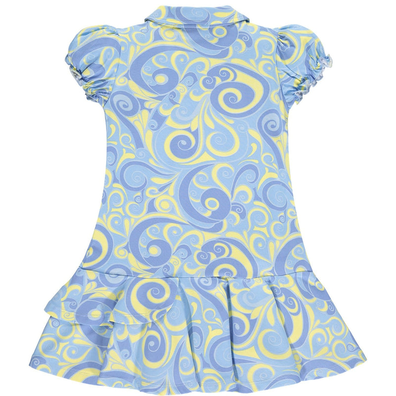 A DEE - Jaqui Swirl Print Dress - Light Blue