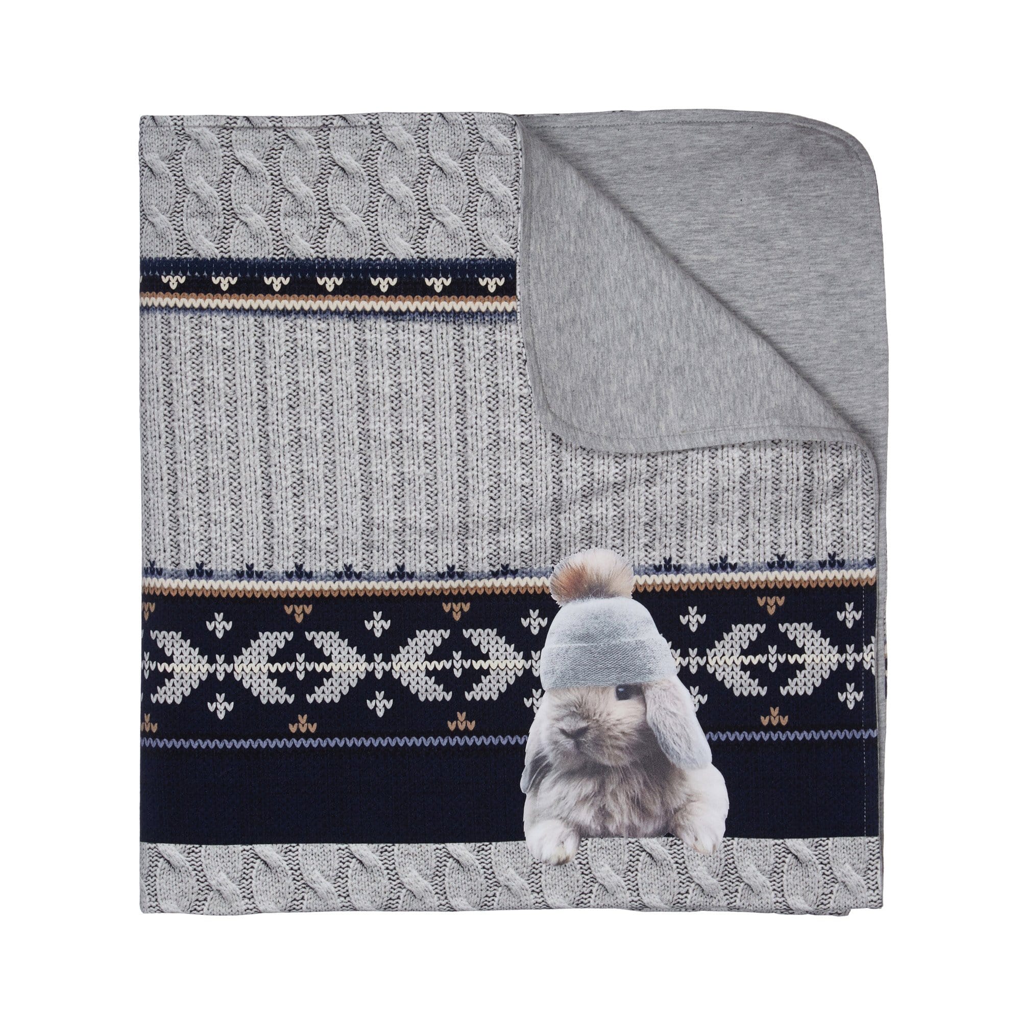 LAPIN HOUSE - Winter Rabbit Blanket - Grey