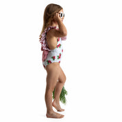 MEIA PATA - Saint Anne Raspberries Print Swimsuit - Crimson