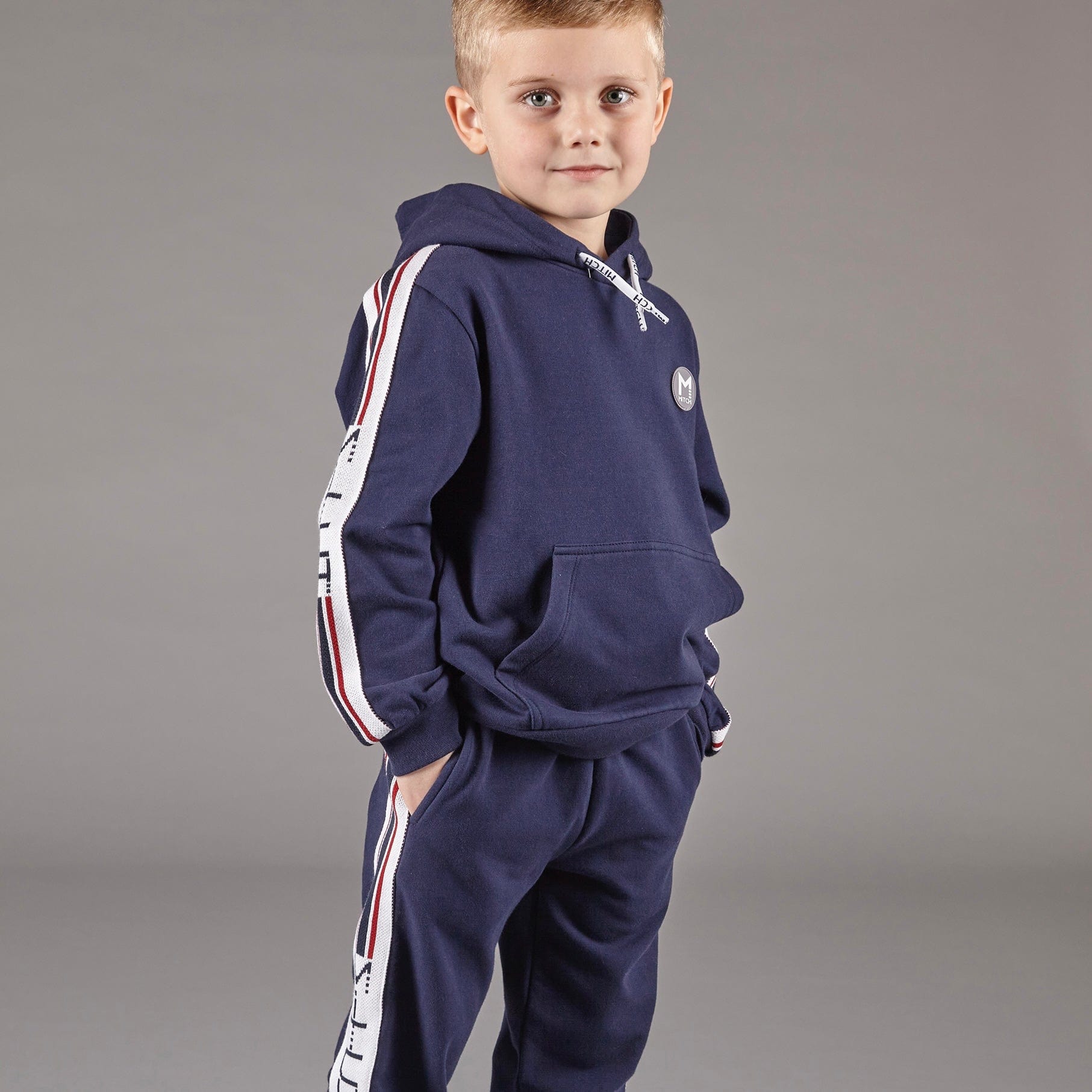MITCH - Verona Tape Hooded Tracksuit - Blue Navy