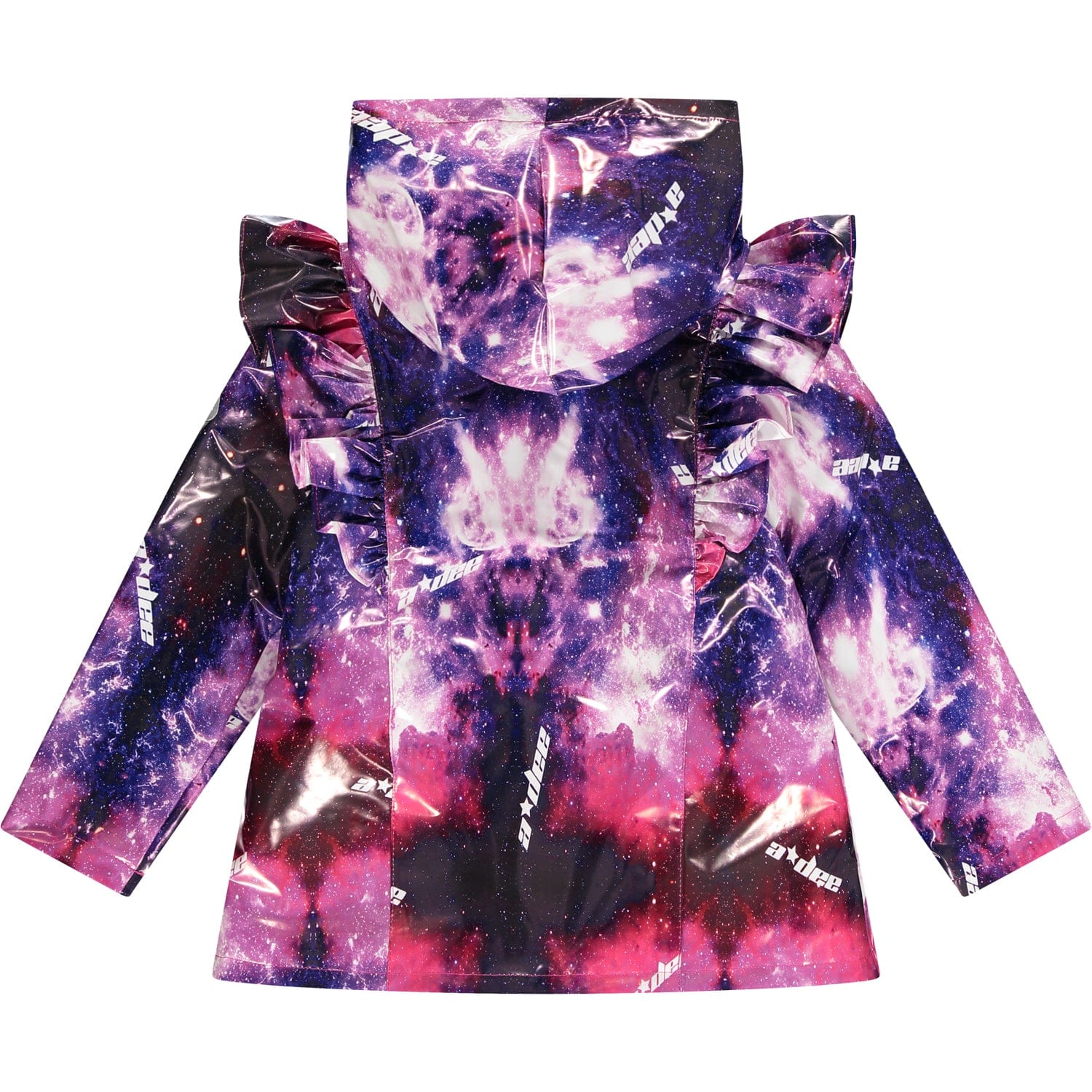 A DEE - Stella Galaxy Frill Raincoat - Pink Glaze