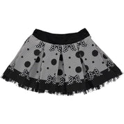 Piccola Speranza  - Polka Dot & Bow Skirt Set  - Black